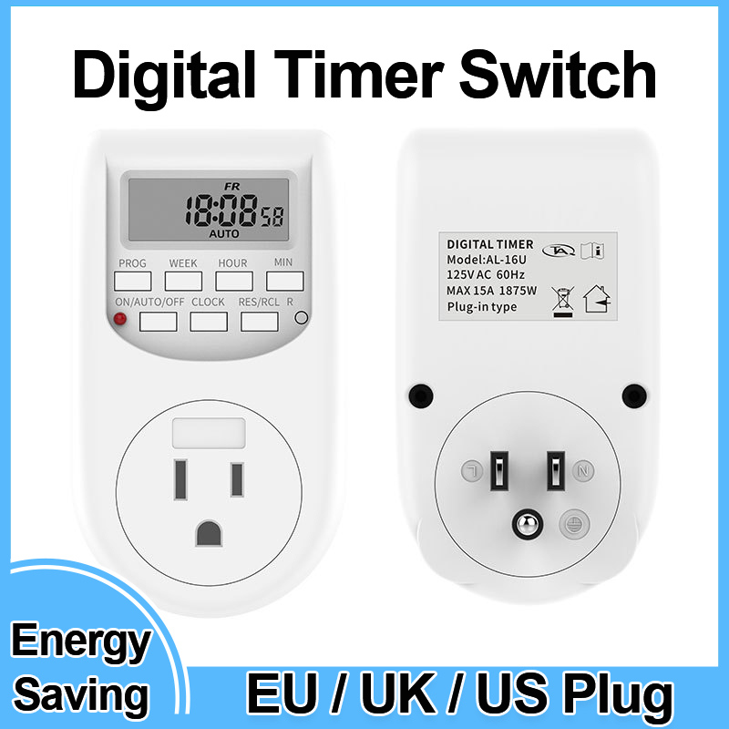 Kitchen Appliances Uk - EU/UK/US Plug Timer Switch Energy Saving