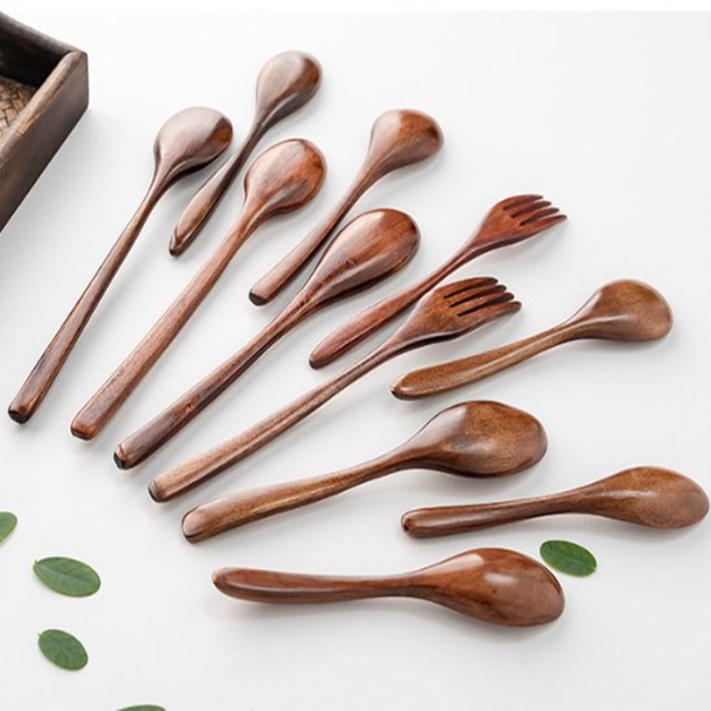 Natural Wooden Spoon Fork Dinn - Kitchen Appliances Combo reseña y precio