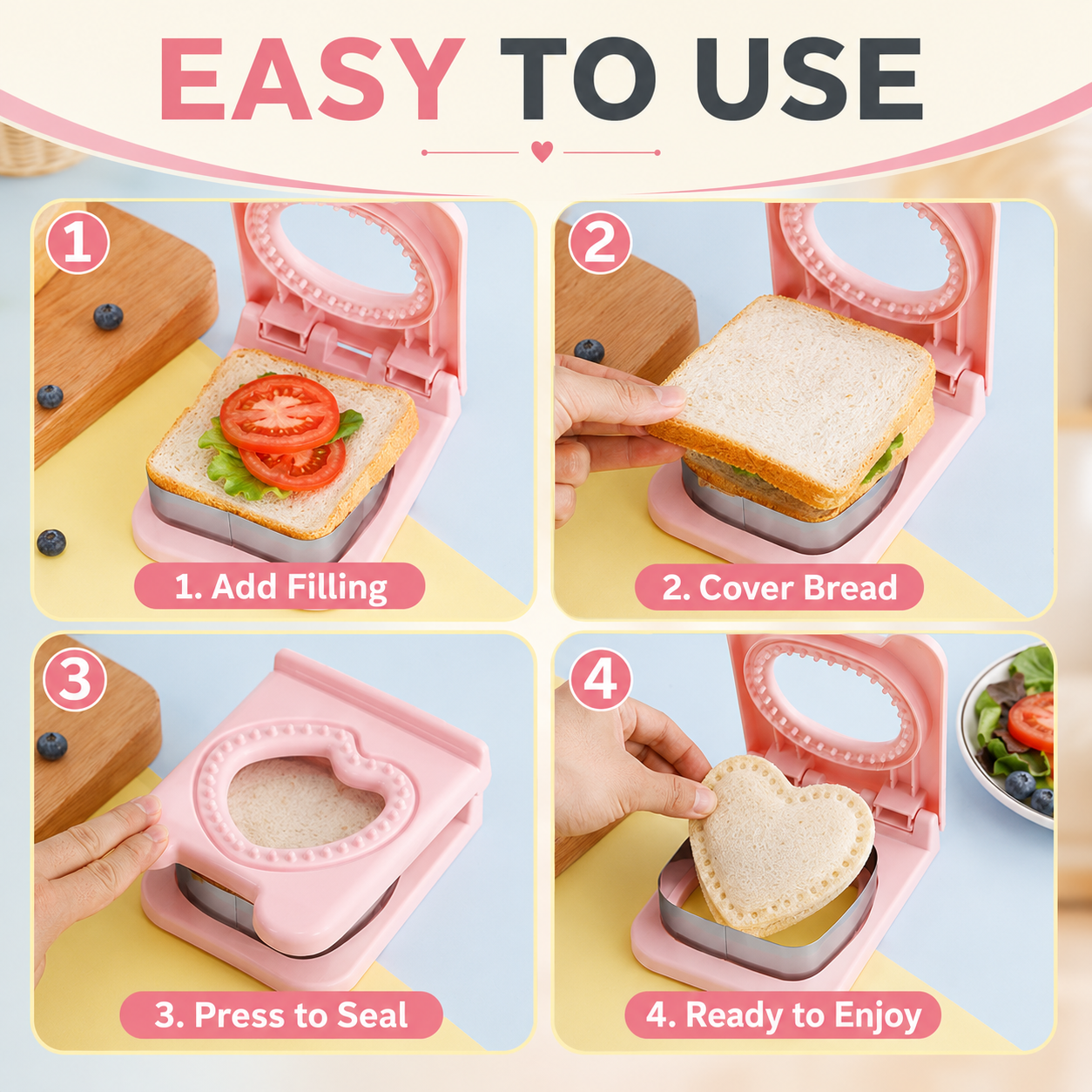 Pocket Sandwich Maker Stainles - Kitchen Appliances For Baking reseña y precio