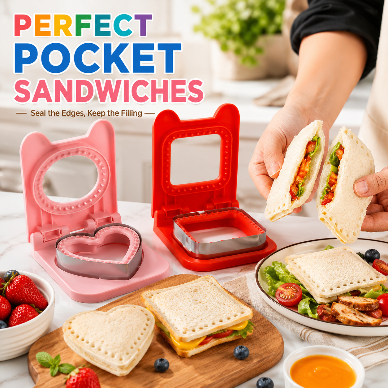 Pocket Sandwich Maker Stainles - Kitchen Appliances For Baking reseña y precio