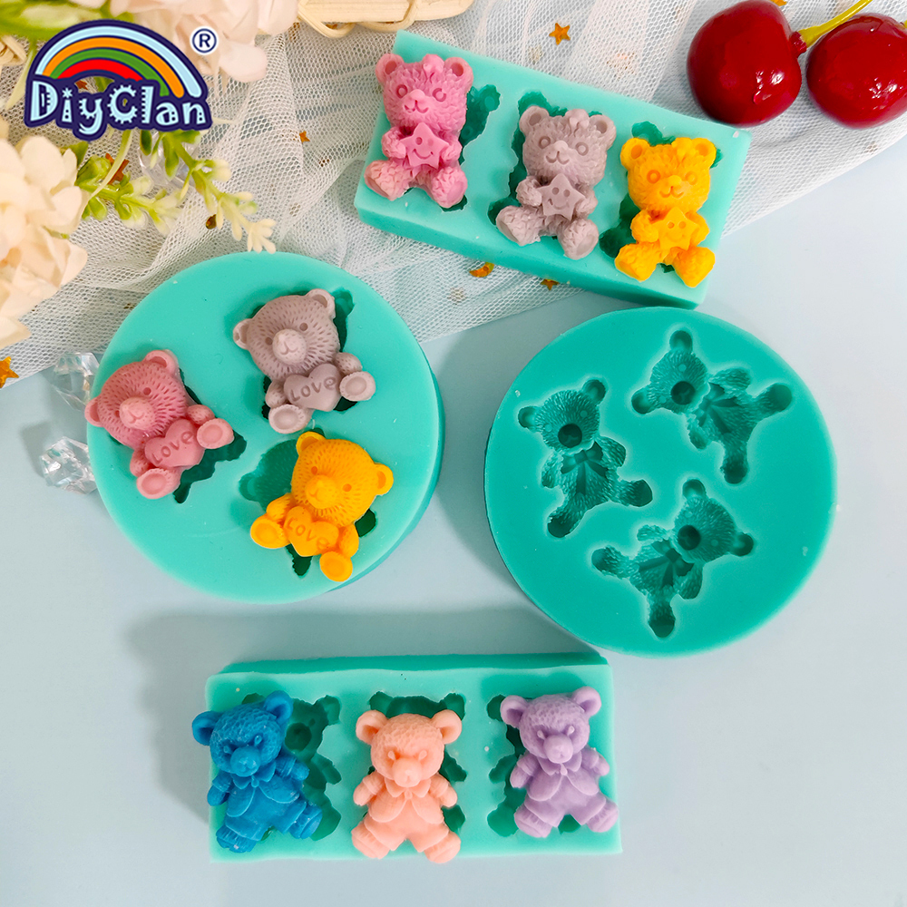 Cute Mini Bear Silicone Mold F - Kitchen Appliances For Baking reseña y precio