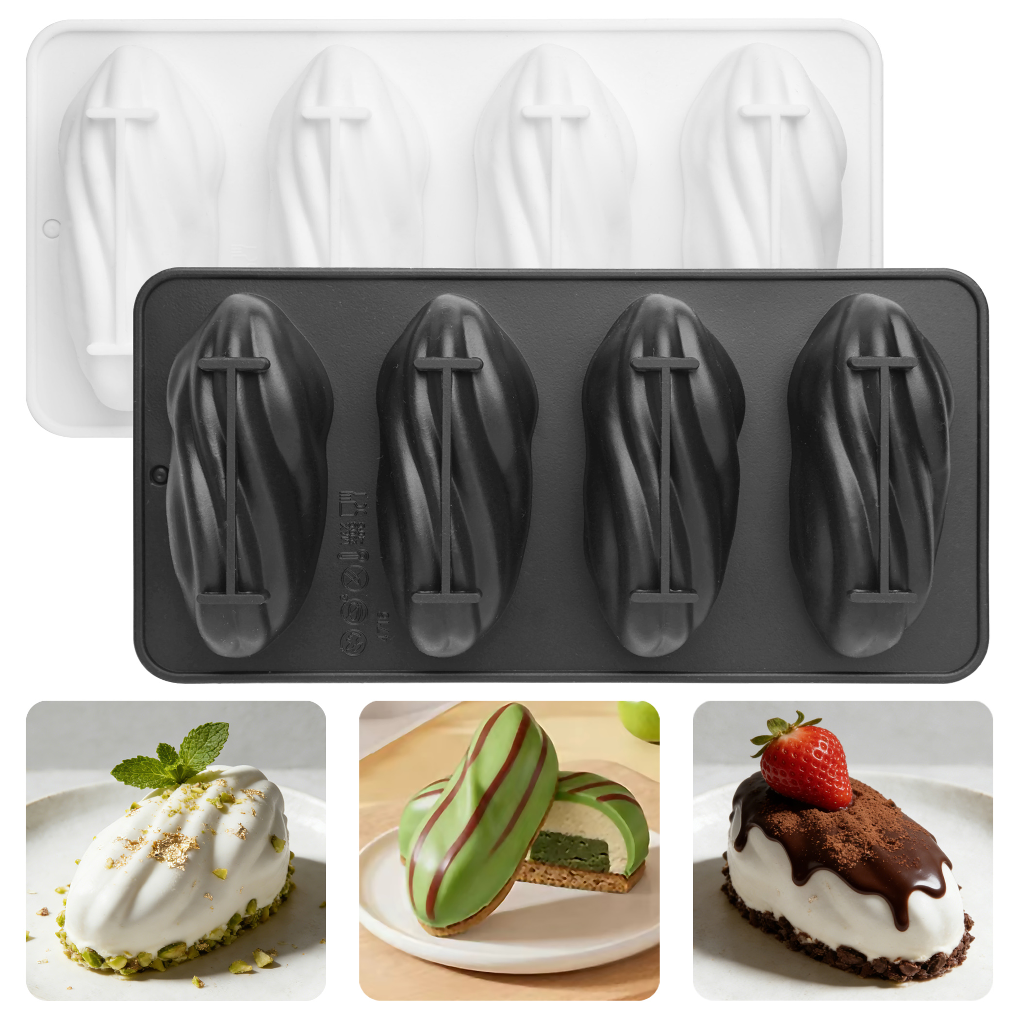 4-Cell Pistachios Design Silic - Kitchen Appliances For Baking reseña y precio