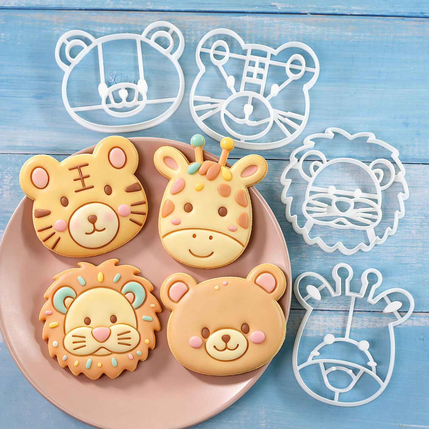 4 Pcs Animal Cookie Cutters Se - Kitchen Appliances For Baking reseña y precio