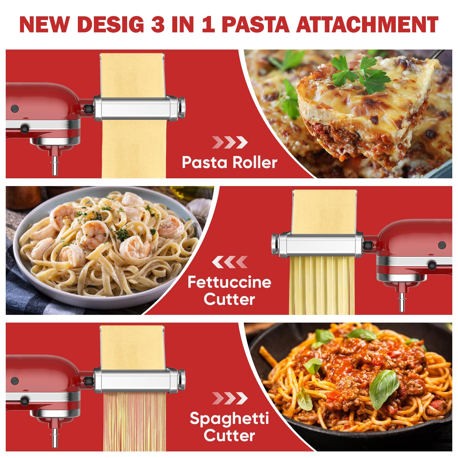 Gvode 3 in 1 Pasta Attachment  - Kitchen Appliances Germany reseña y precio