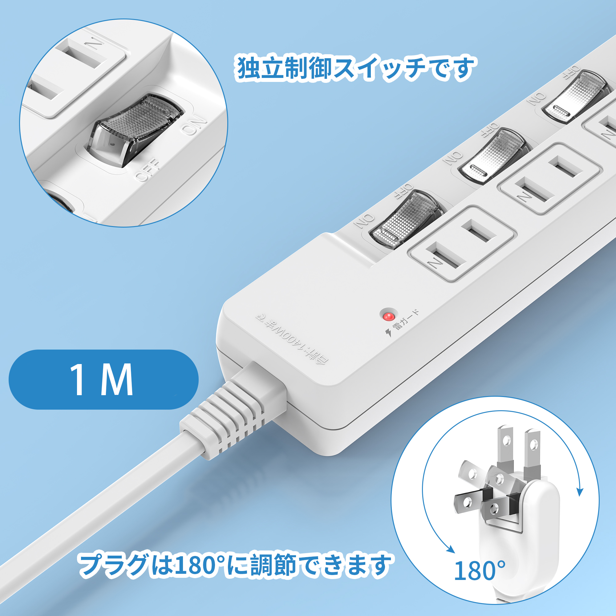White 4-Socket Power Strip. Ea - Kitchen Appliances Stores reseña y precio