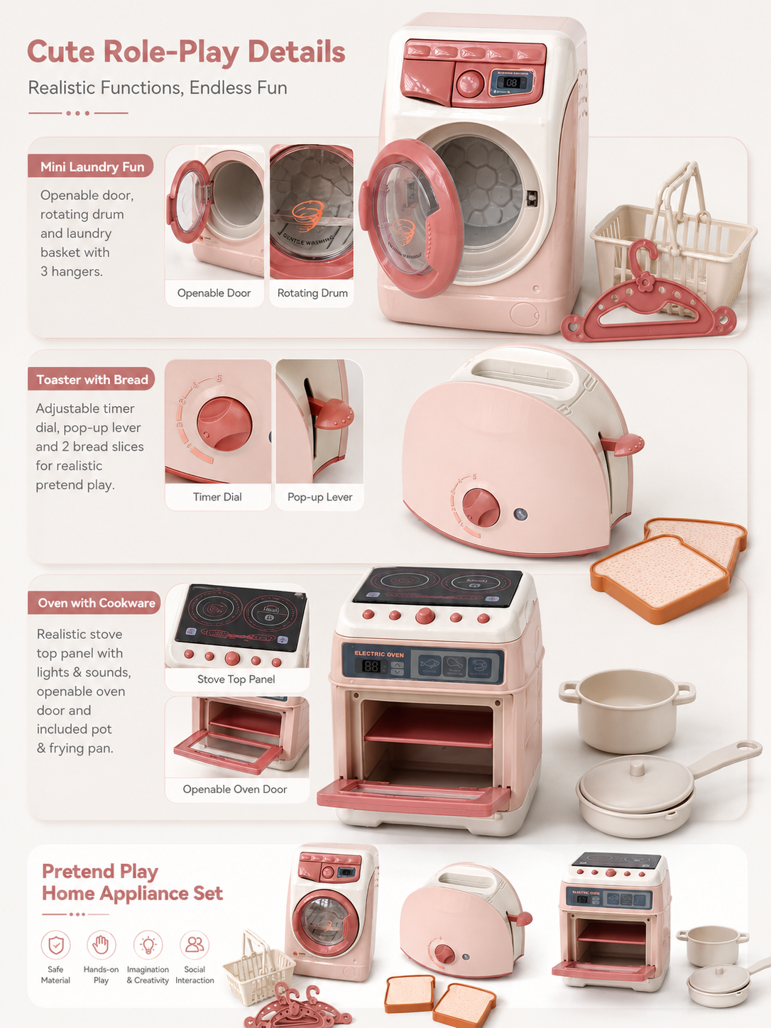 Pretend Play Home Appliance Se - Kitchen Appliances In English reseña y precio