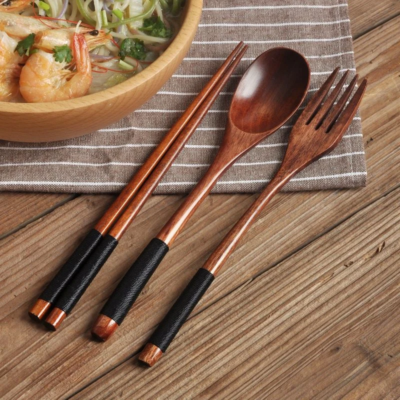 Wooden Travel Utensil Set Spoo - Kitchen Appliances Combo reseña y precio